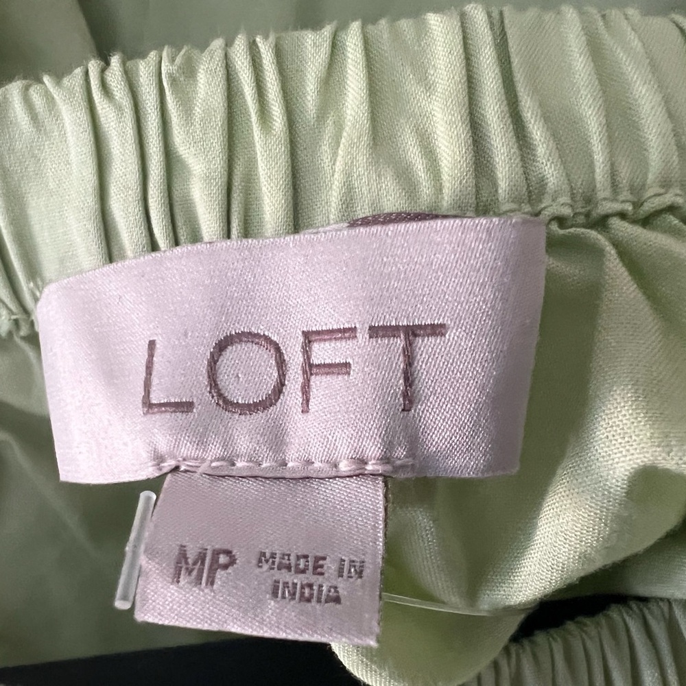 LOFT Light Green Off-Shoulder Blouse - Picture 6 of 6